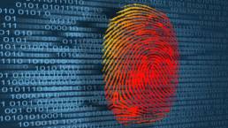 thumb print on digital screen