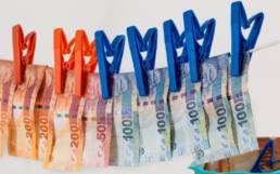 MONEY CLIPPED ON A STRING